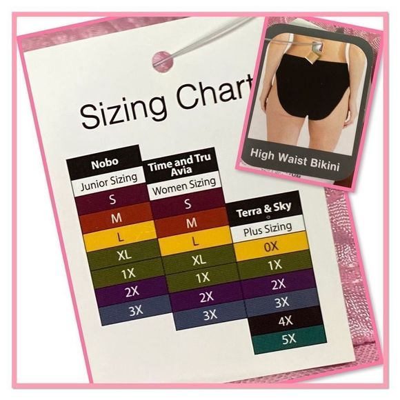 Time & Tru Size 2X Strawberry  Cream Swim Bottom - Picture 10 of 11